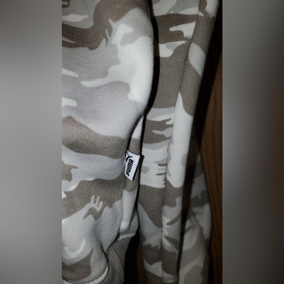 Puma Camo Camouflage Pullover Hoodie - Grey & White - EUC - Sz: XL - Picture 6 of 6